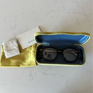New GUCCI eye glasses tortoise color